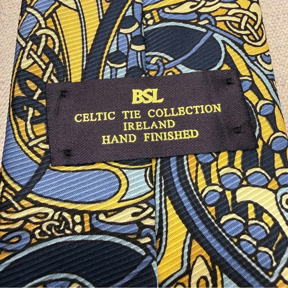 Van Heusen Blue & BSL Blue & Yellow Artistic Ties